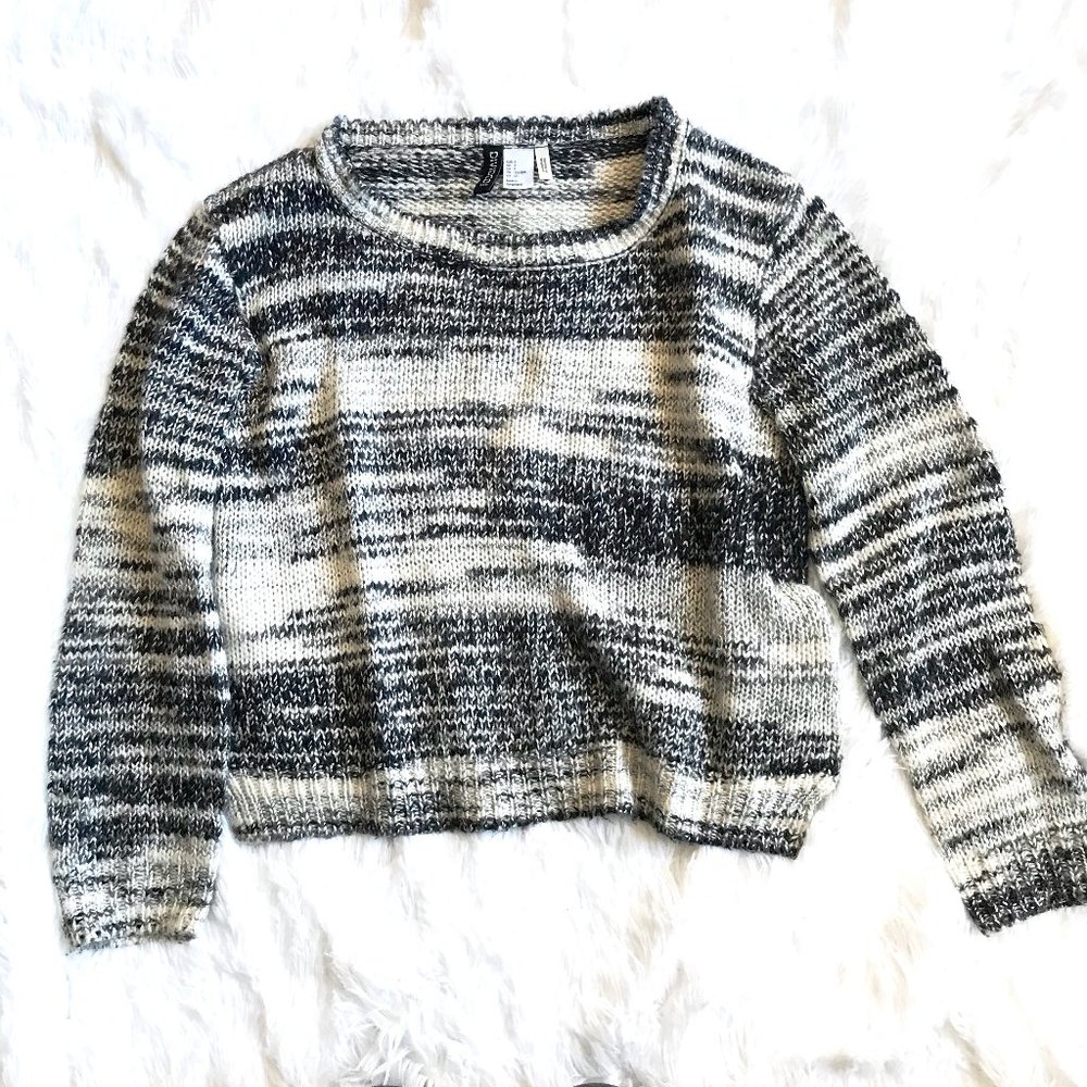 H&M Marbled Crewneck Sweater